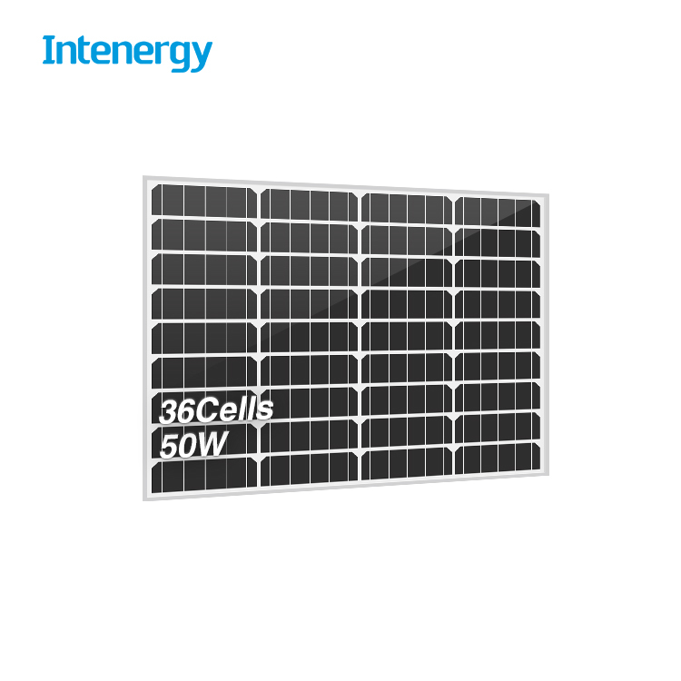 Intenergy 最新のカスタマイズされた 50 ワットの単結晶ソーラー パネル 
